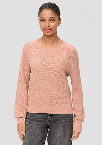 Pull-over QS en orange : devant