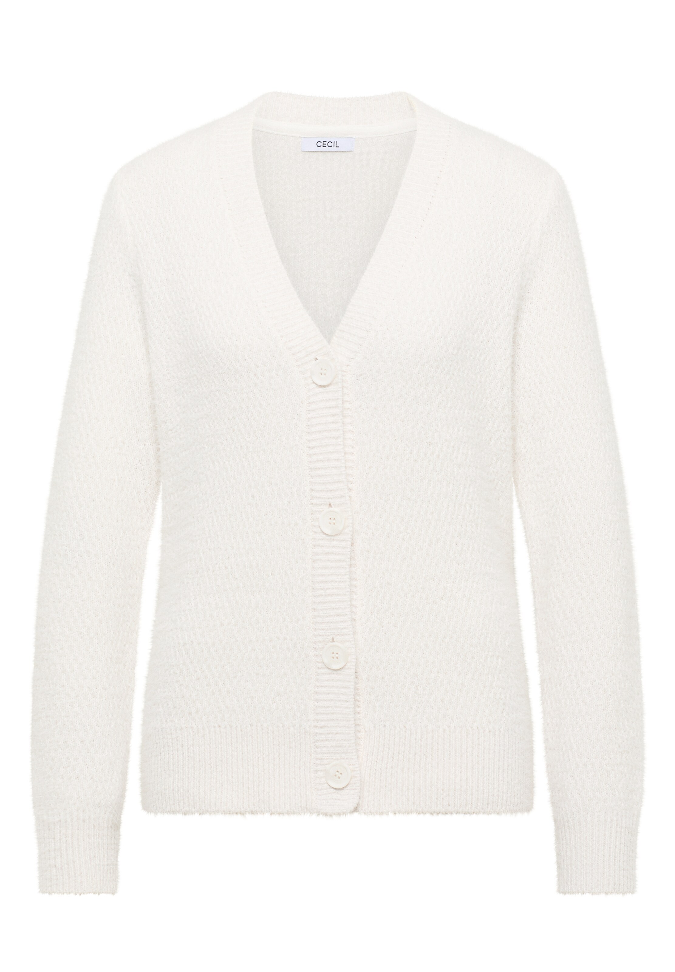 CECIL Knit Cardigan in White: front