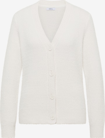 CECIL Knit Cardigan in White: front