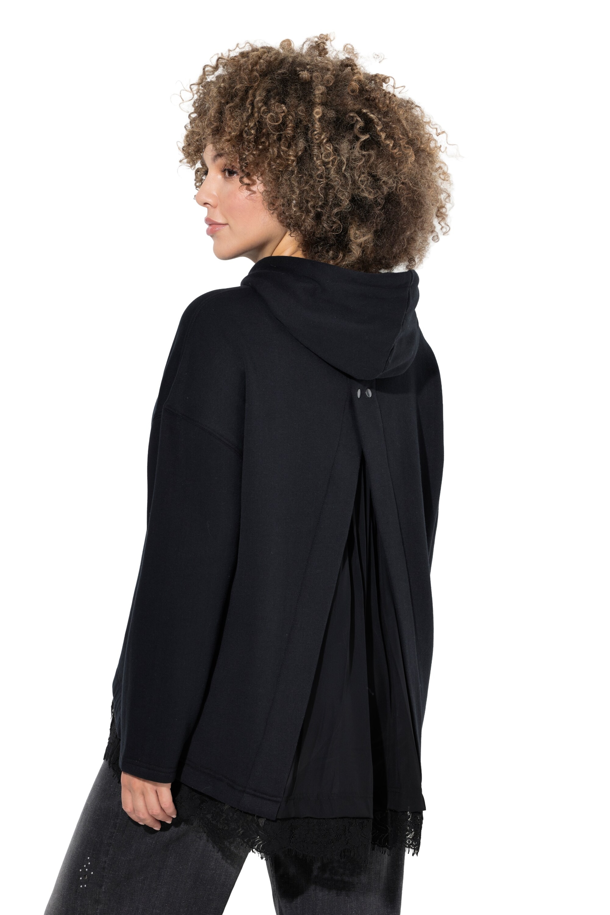 Sweat-shirt Ulla Popken en noir