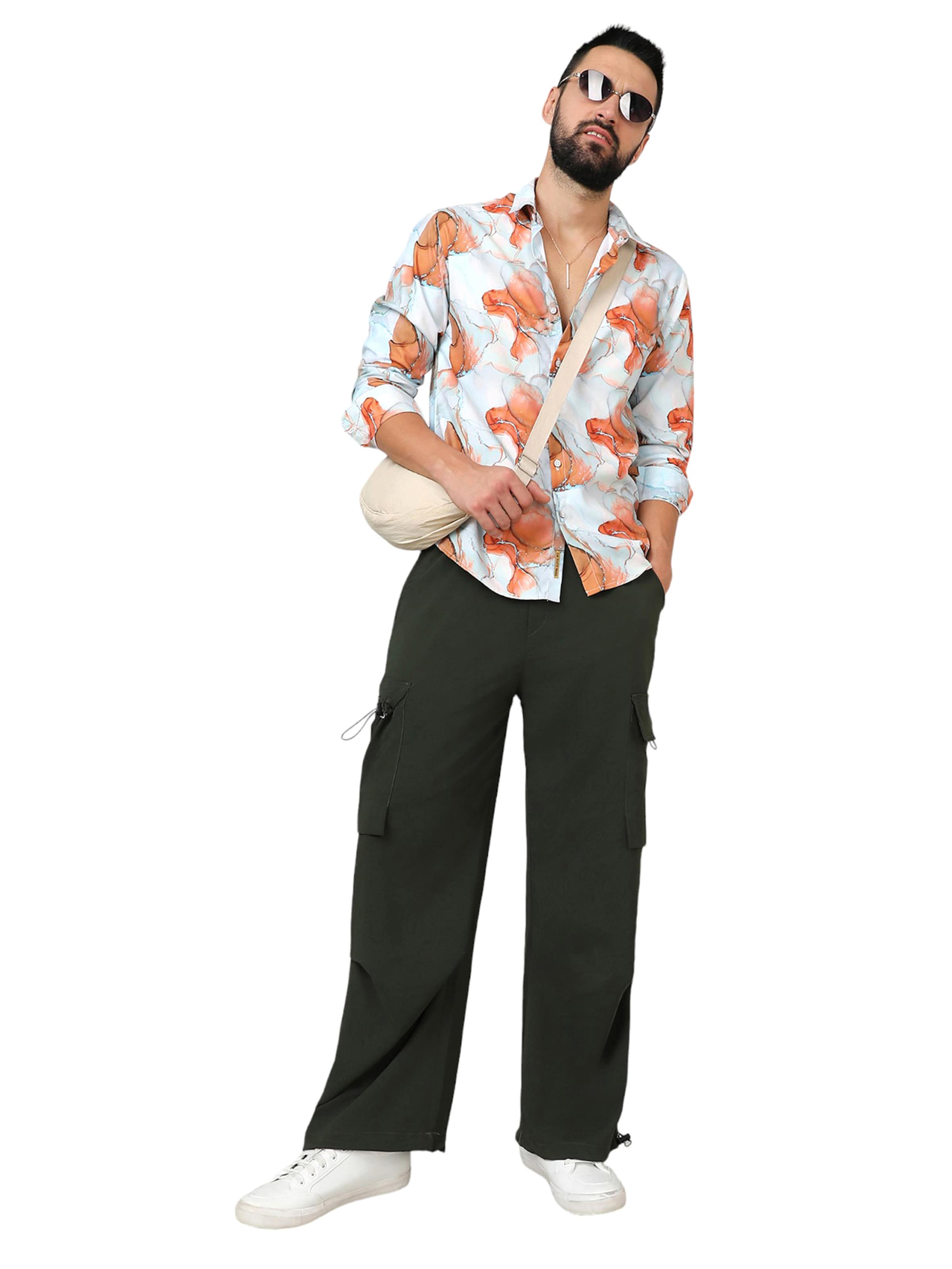 Campus Sutra Rovný strih Košeľa 'Zayne' - Zmiešané farby