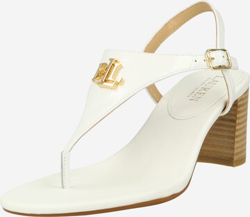 Tongs 'WESTCOTT' Lauren Ralph Lauren en blanc : devant