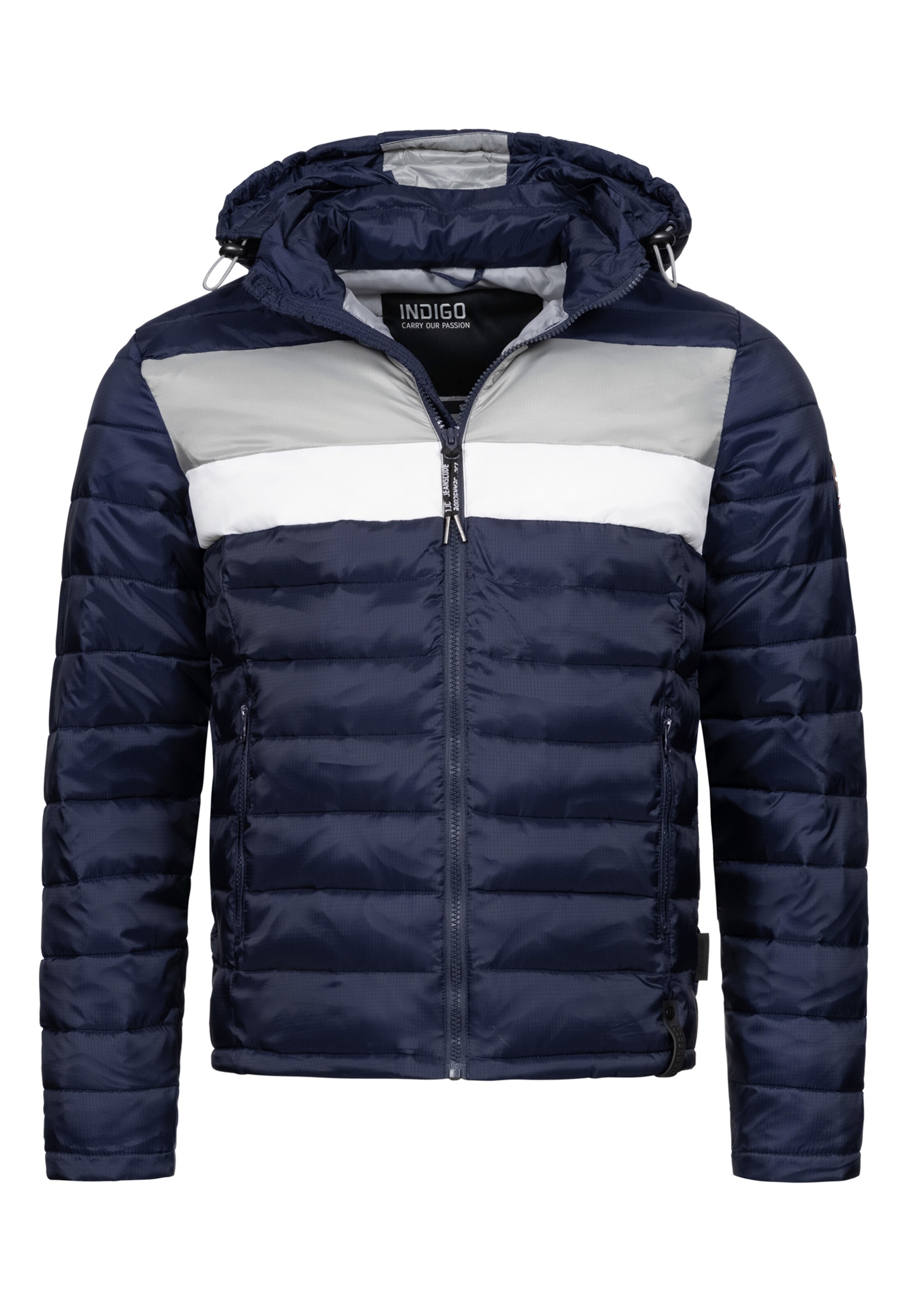 INDICODE JEANS Übergangsjacke 'Hampshire' in Blau: Vorderseite