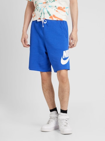 Nike Sportswear Loosefit Kalhoty 'CLUB ALUMNI' – modrá: přední strana