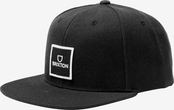 Brixton Cap 'ALPHA' in Black: front