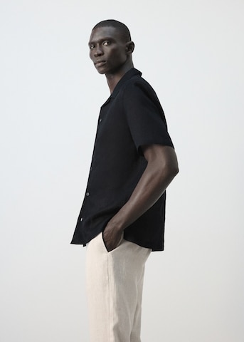 MANGO MAN Regular fit Button Up Shirt 'Ants' in Blue