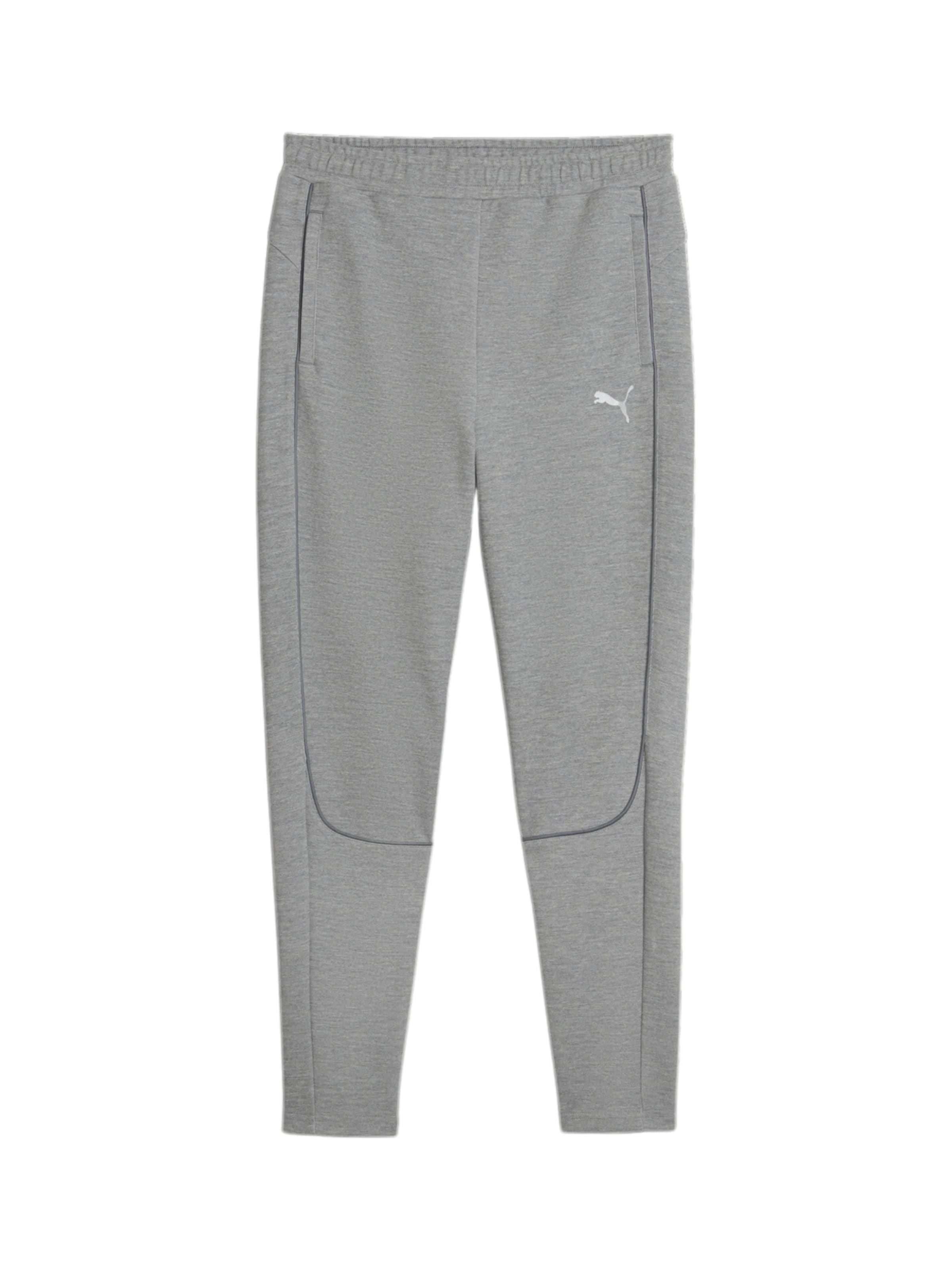 PUMASlimfit Sportske hlače 'Team Final' - siva boja: prednji dio