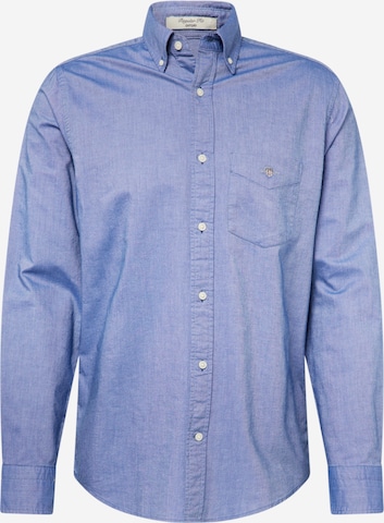 Coupe regular Chemise GANT en bleu : devant