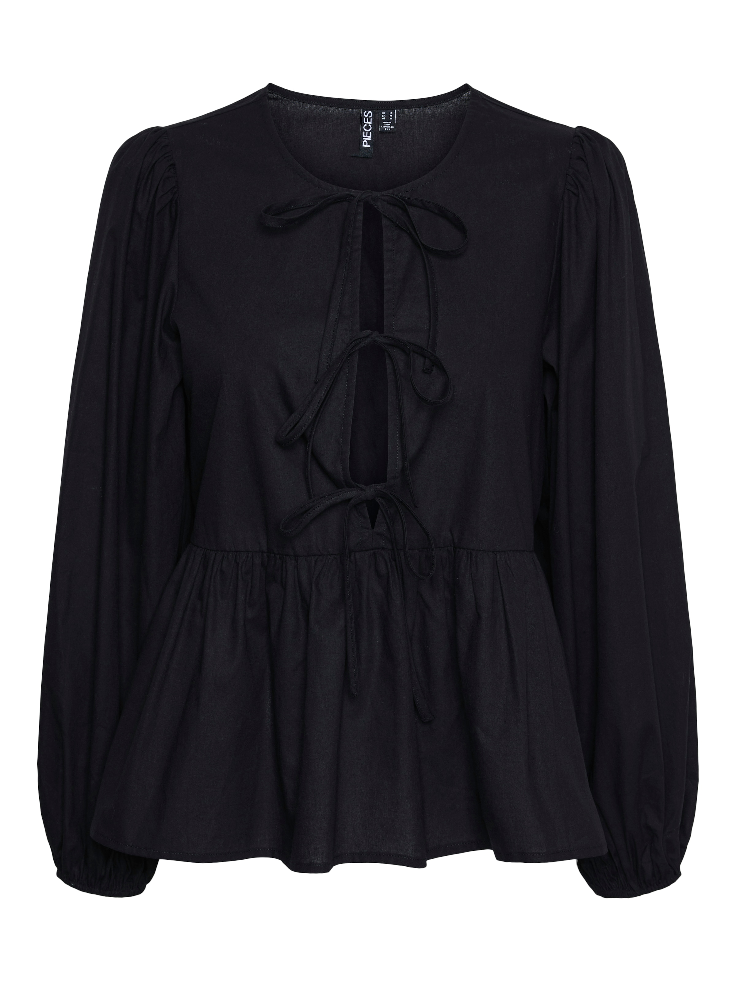 Chemisier 'PCJolly' PIECES en noir : devant