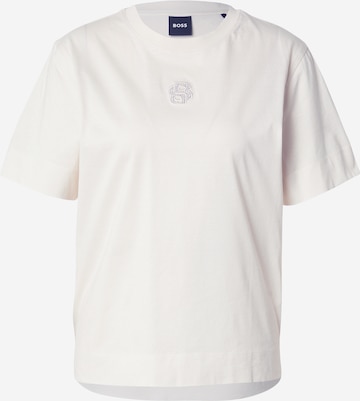 T-shirt 'Elpha Placed3' BOSS en blanc : devant