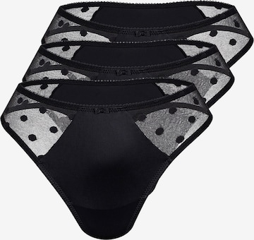 sassa String in Schwarz: Vorderseite