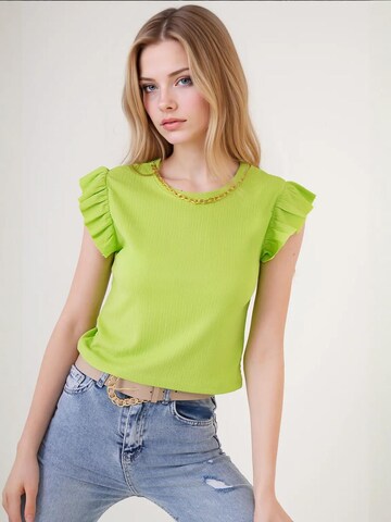 Bigdart Blouse in Groen: voorkant