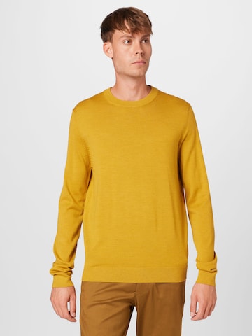 Pull-over 'Town' SELECTED HOMME en jaune : devant