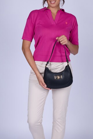 U.S. POLO ASSN. Schultertasche 'Jones Chic' in Schwarz