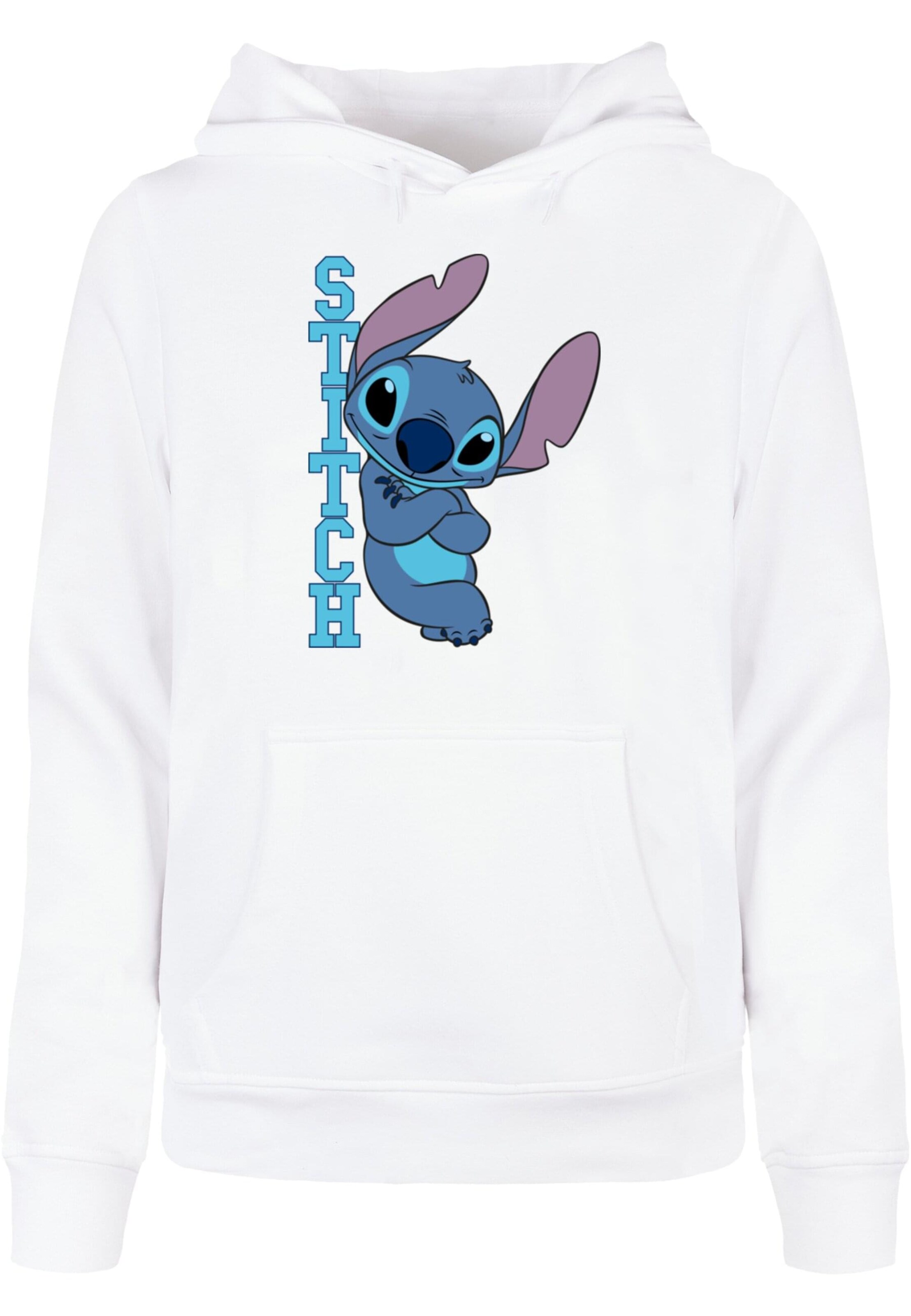 ABSOLUTE CULT Sweatshirt 'Lilo And Stitch - Posing' in Weiß: Vorderseite