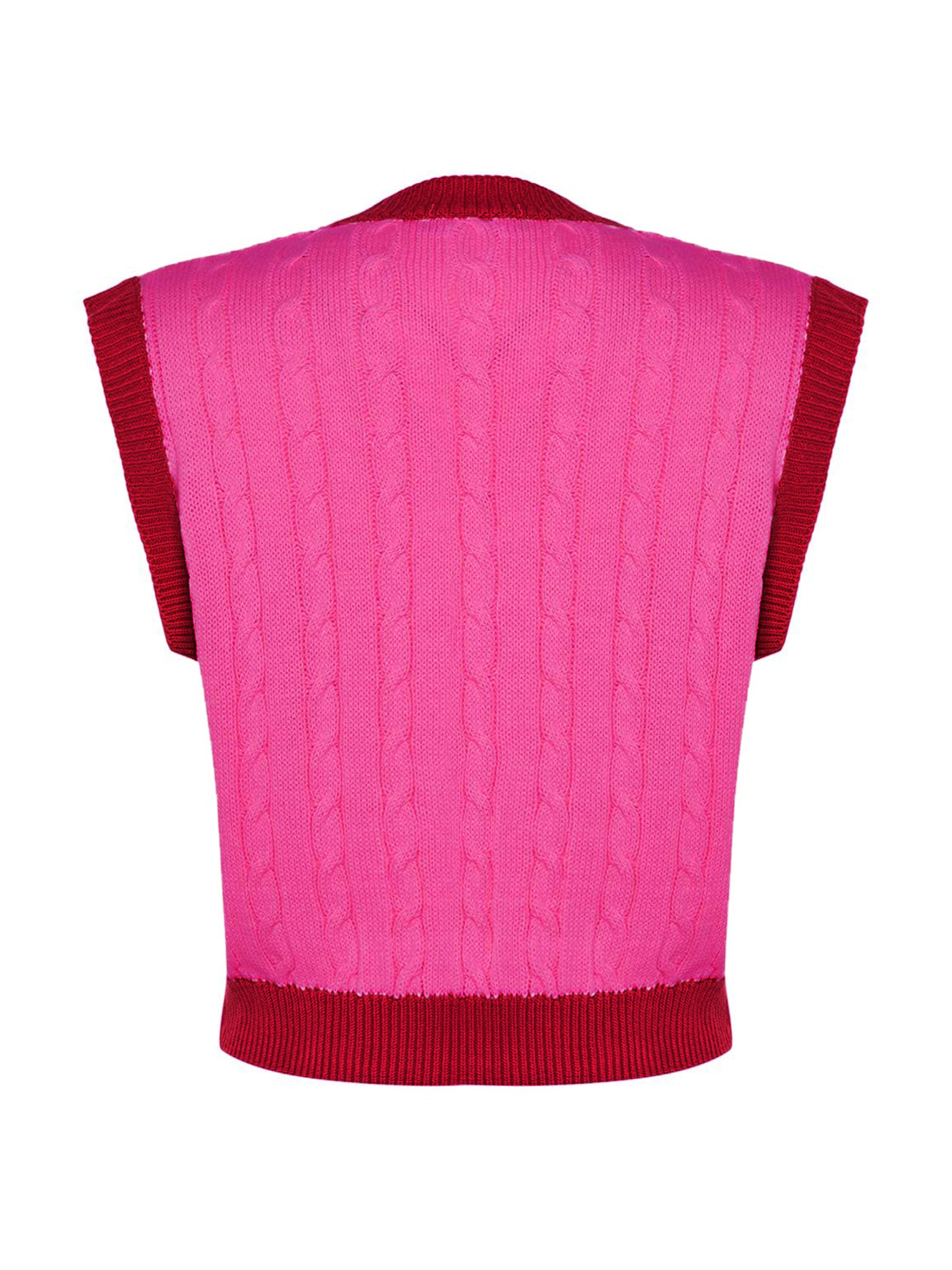 Gilet in maglia di Trendyol in rosa
