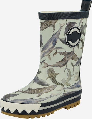 mikk-line Rubber Boots '3D Shark' in Grey: front