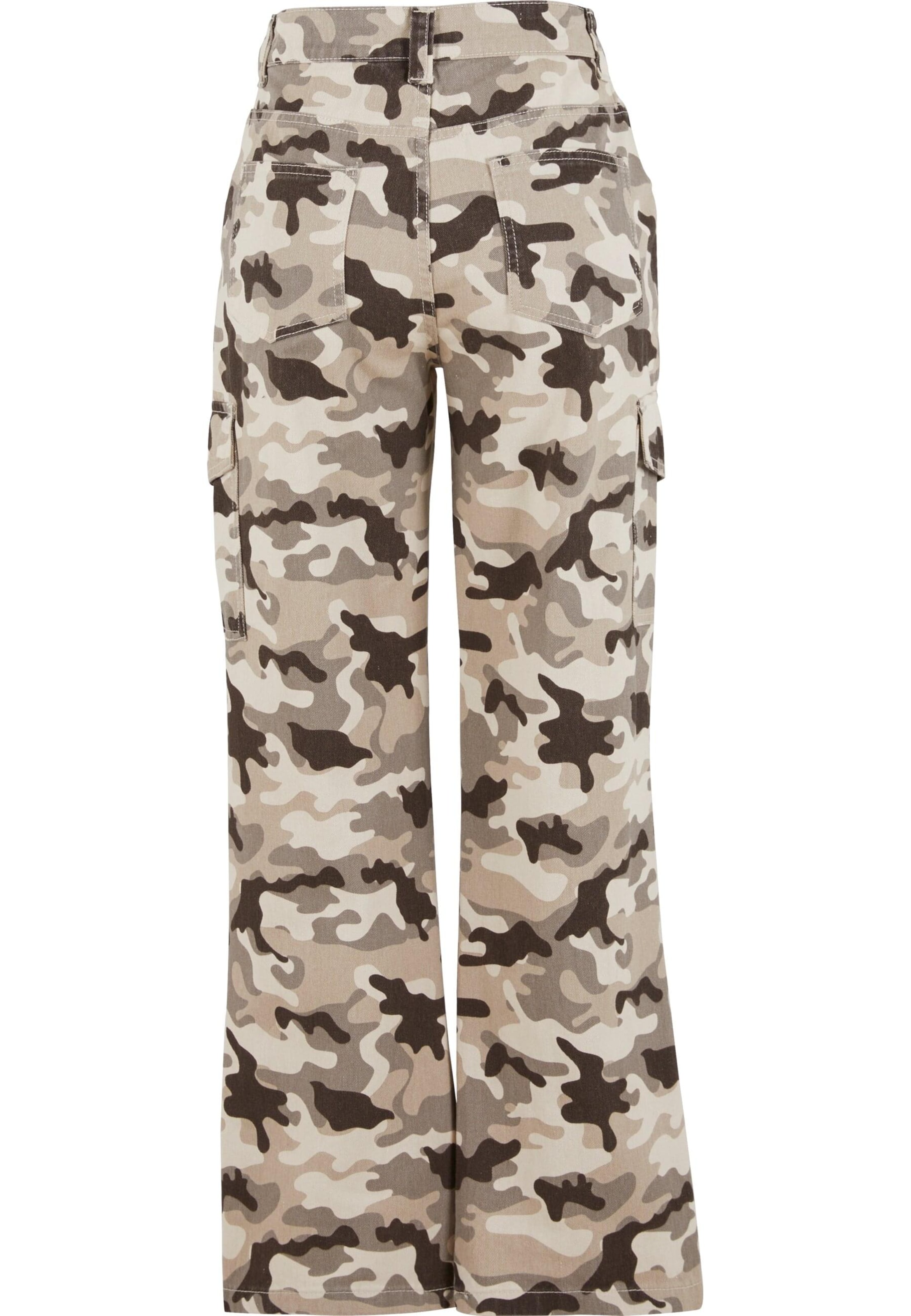 Wide leg Jeans cargo di DEF in beige