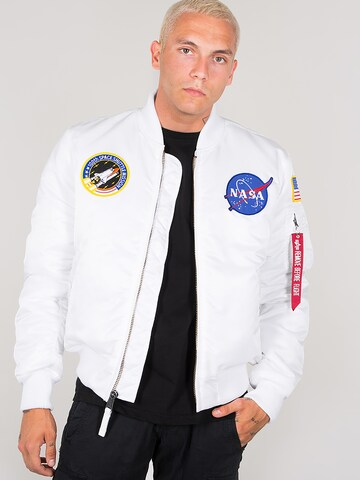 ALPHA INDUSTRIES Overgangsjakke 'MA-1 VF NASA' i hvit: forside