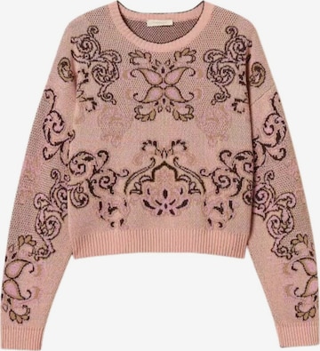 Pull-over 'Jacquard wool blend sweater' Twinset en rose : devant