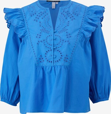 QS - Blusa em azul: frente