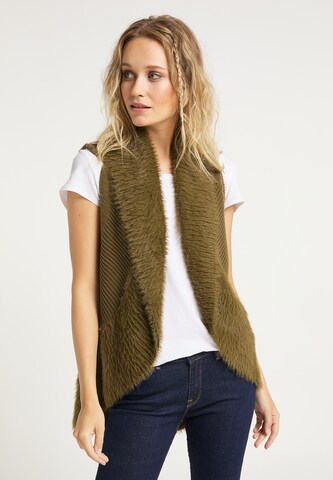 usha FESTIVAL Knit Cardigan in Green: front