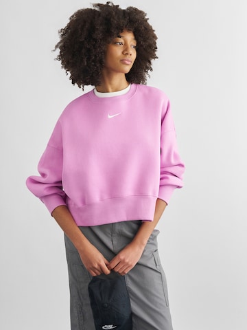 Nike Sportswear Bluzka sportowa 'Phoenix Fleece' w kolorze różowy: przód