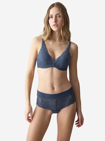TRIUMPH Triangle Bra ' Red Label Body Make-Up Illusion Lace ' in Blue: front