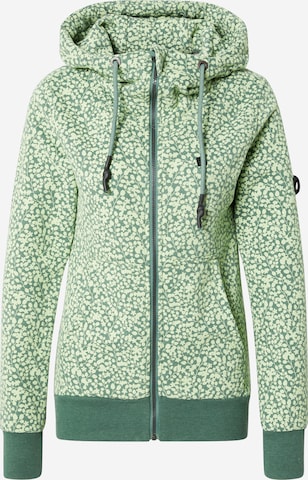 Alife and Kickin Zip-Up Hoodie 'YasminAK' in Green: front