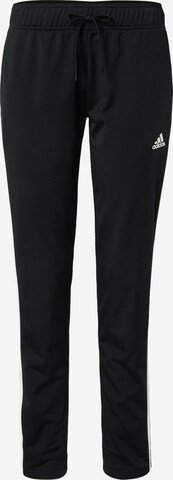 Regular Pantalon de sport 'Essentials Warm-Up 3-Stripes' ADIDAS SPORTSWEAR en noir : devant