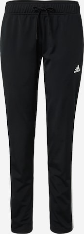 ADIDAS SPORTSWEAR Regular Sports trousers 'Essentials Warm-Up 3-Stripes' in Black: front