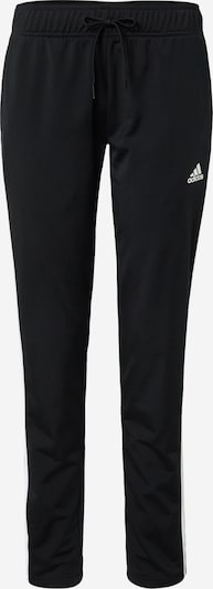 ADIDAS SPORTSWEAR Pantalon de sport 'Essentials Warm-Up 3-Stripes' en noir / blanc, Vue avec produit