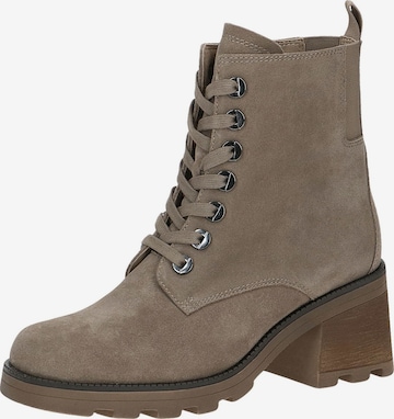 CAPRICE Lace-Up Ankle Boots in Brown: front