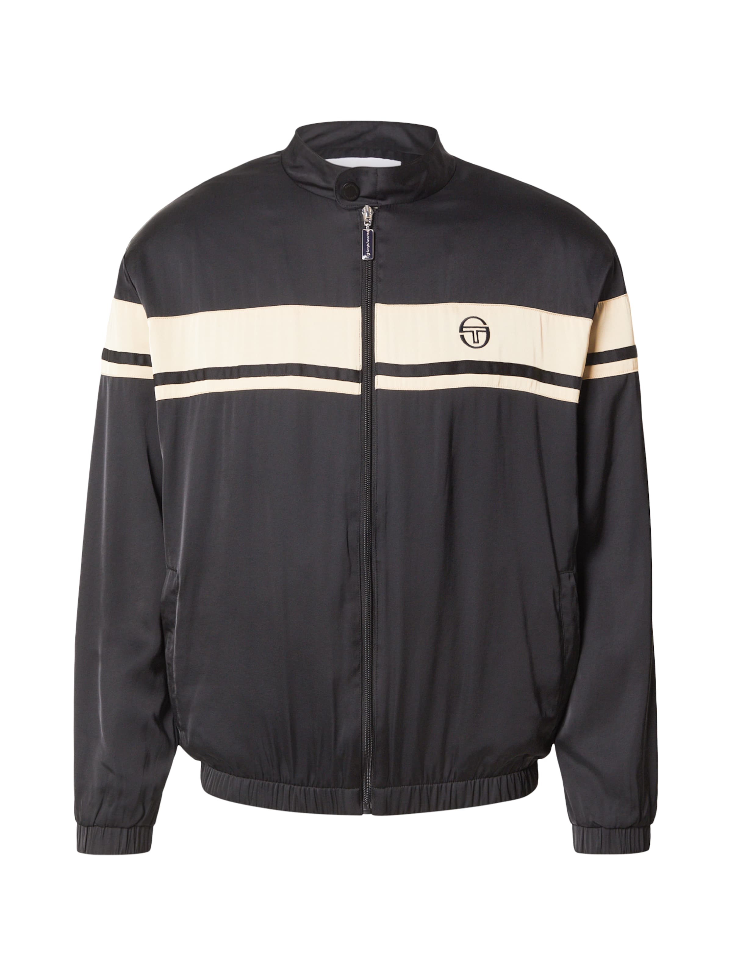 Sergio Tacchini Välikausitakki 'Young Line Rayon' värissä musta: etupuoli