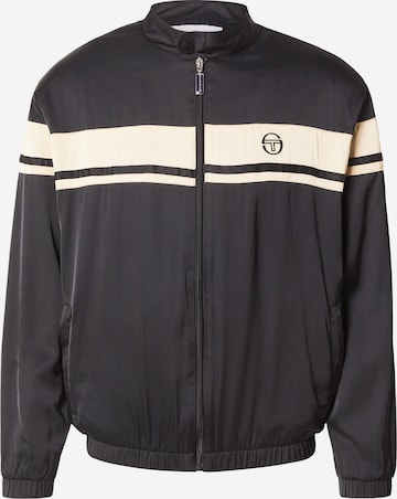 Sergio Tacchini Välikausitakki 'Young Line Rayon' värissä musta: etupuoli