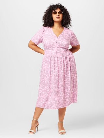 PIECES Curve Kleid 'Tala' in Pink