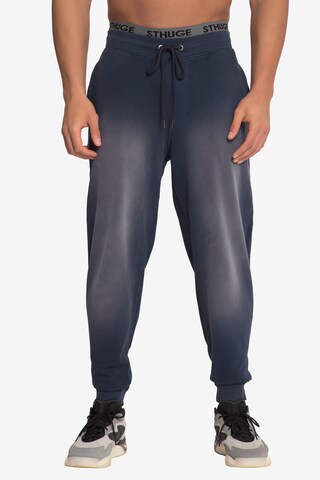 STHUGE Tapered Pants in Blue: front