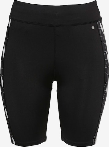 SHEEGO Skinny Workout Pants in Black: front