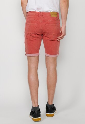 KOROSHI Regular Jeans 'Bermuda' in Red