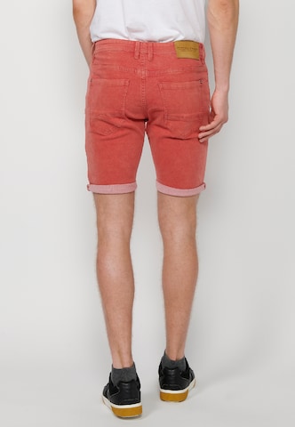 KOROSHI regular Jeans 'Bermuda' i rød