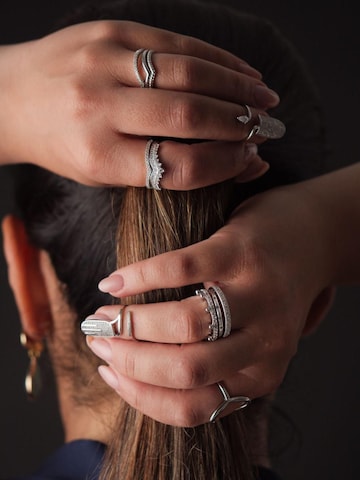 THE GEM STORIES JEWELRY - Anillo 'V Crown Rigns Set' en plata