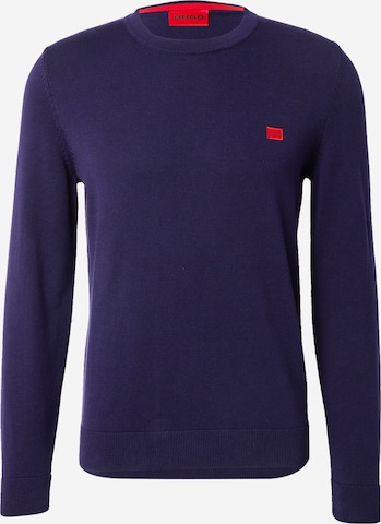 Pull-over 'San Cassius-C1' HUGO en bleu : devant