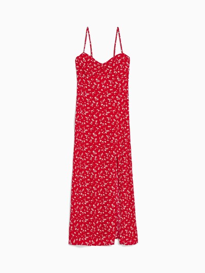 Bershka Kleid in rot / weiß, Produktansicht