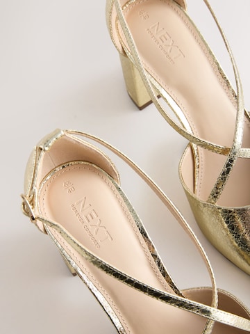 Next Sandals 'Forever Comfort' in Gold
