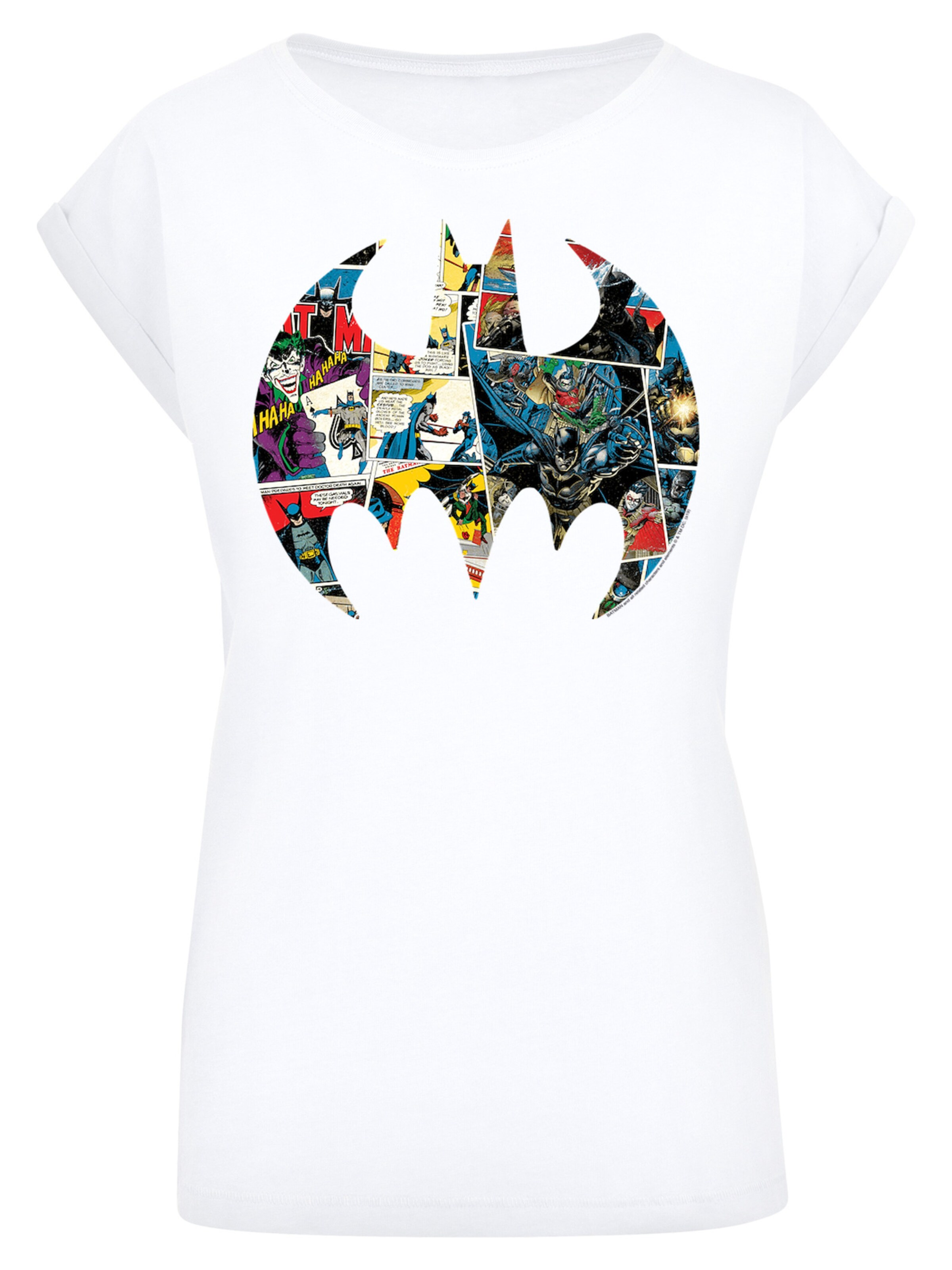 Frauen Shirts & Tops F4NT4STIC Shirt 'Batman Comic Book Logo' in Weiß - RY07751