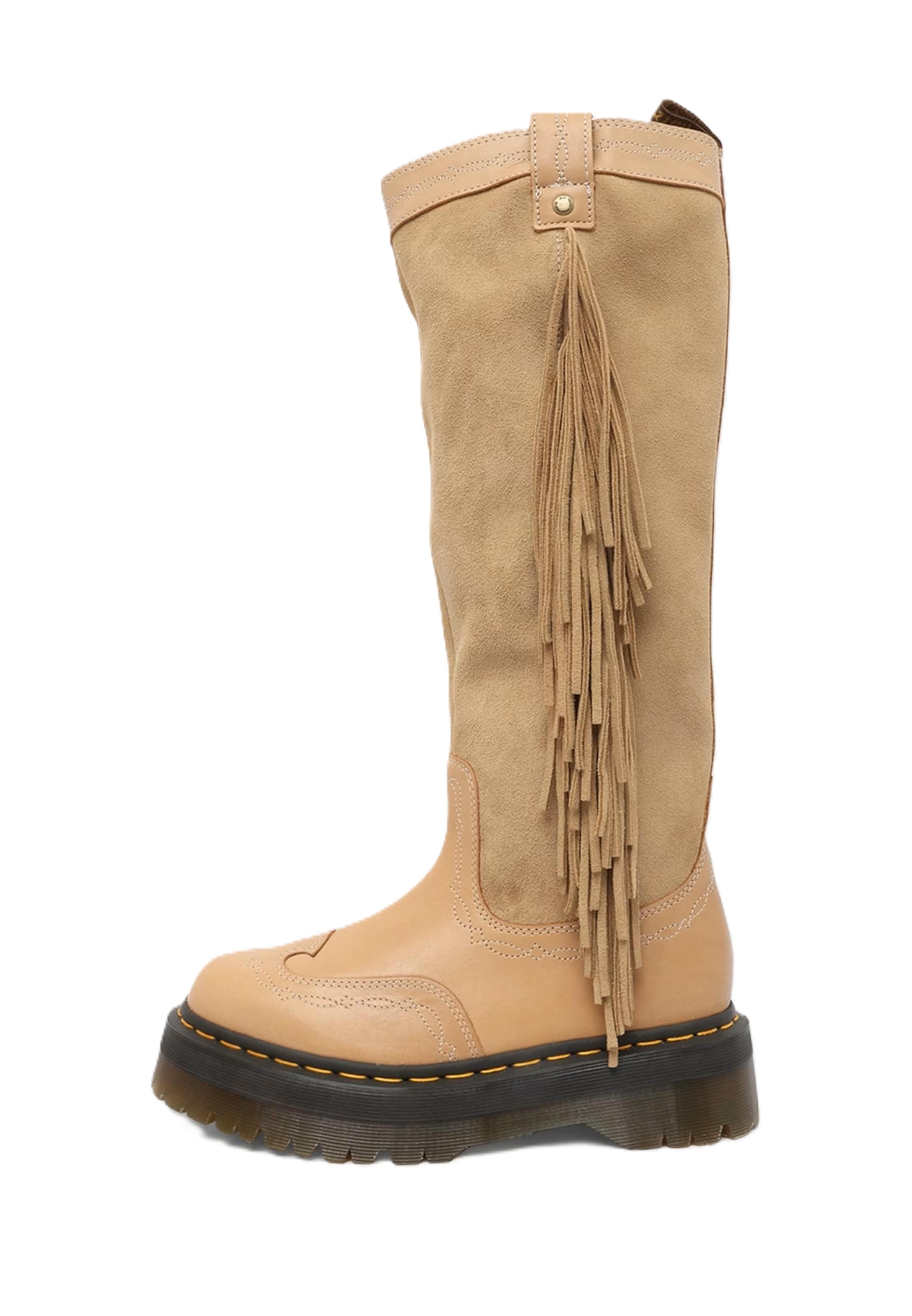 Cizme 'Fringe Hi' de la Dr. Martens pe maro: față