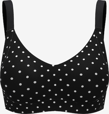 cfab (formerly creamy fabrics) BH 'Seamless Compact Push-Up BH' in Zwart: voorkant
