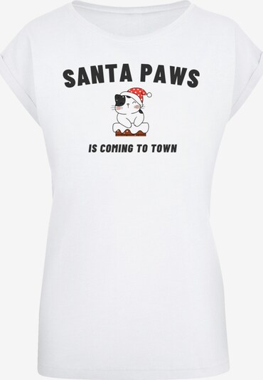 F4NT4STIC T-shirt 'Santa Paws Christmas Cat' en mélange de couleurs, Vue avec produit