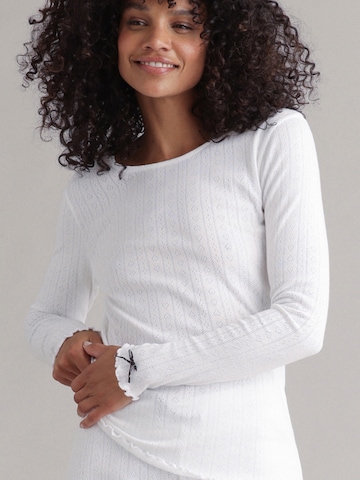Pyjama 'Longsleeve Shirt Pointelle' Hey Honey en blanc