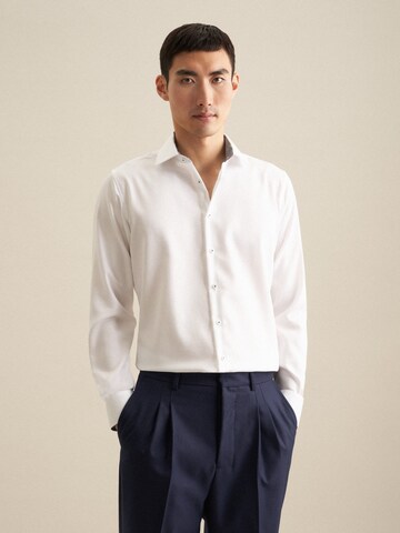 SEIDENSTICKER Slim fit Business Shirt in White: front